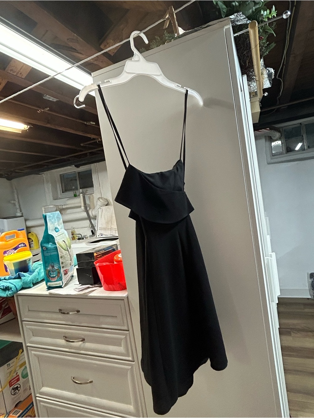 Black strappy mini dress